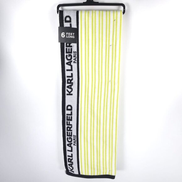 NWT KARL LAGERFELD LOGO TUNIC Beach Towel 36 in X 72 in 6 FEET LONG 100% Cotton - Picture 4 of 9